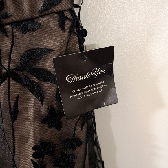 NWT Soieblu Lace Midi Dress Black And Nude XL - Picture 3 of 7